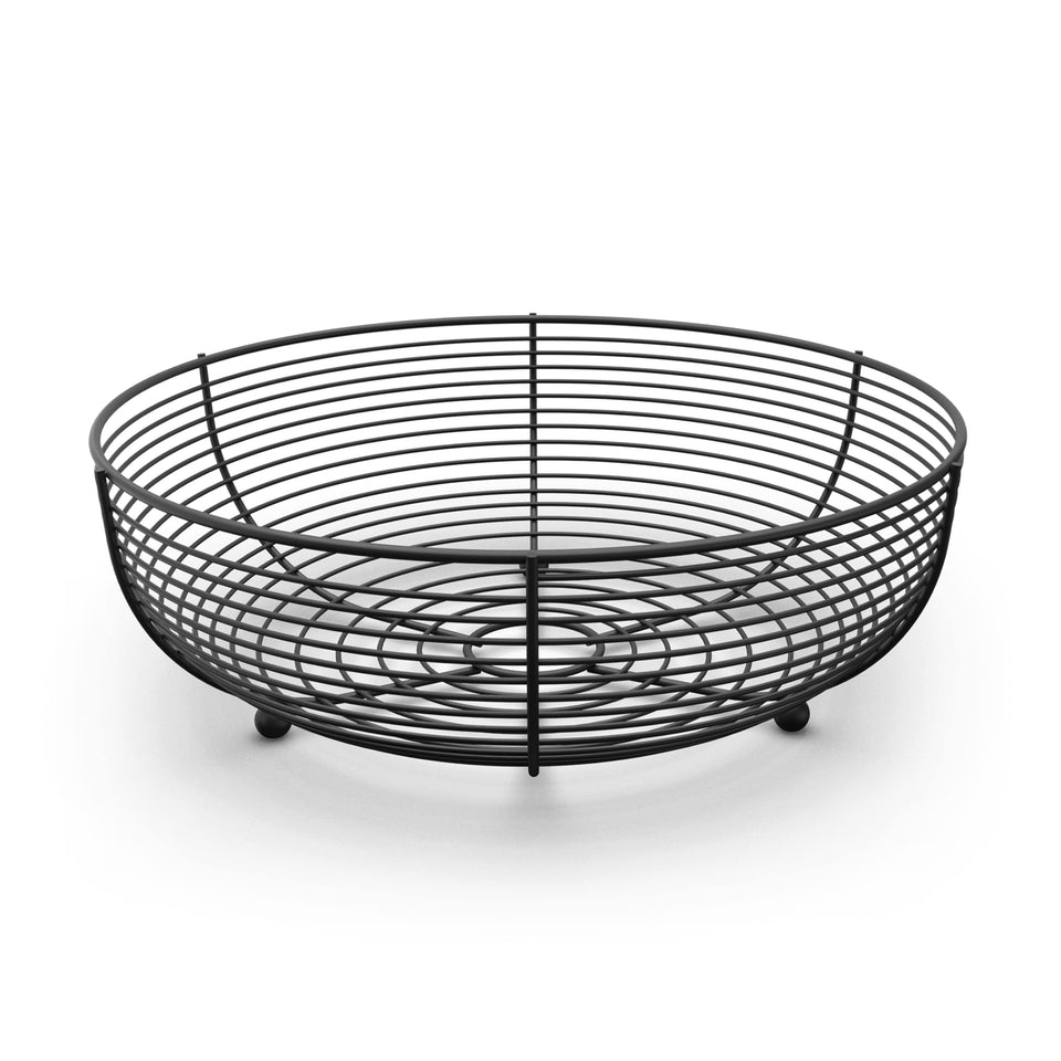 CAXXA countertop fruit bowl displays fresh produce with an elegant wire basket