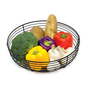 CAXXA wire basket on counter displays fruits and vegetables for easy reach