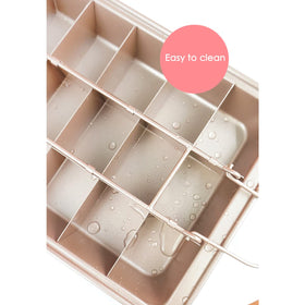 Dishwasher-safe Cayanmydery brownie pan simplifies post-bake cleaning.