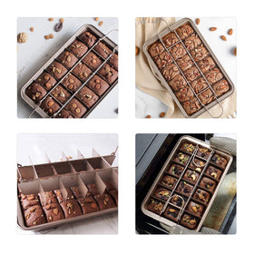 Cayanmydery brownie pan highlights the nonstick coating for easy release.