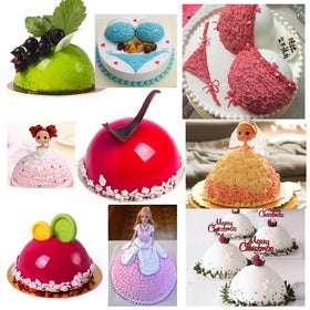 Cayanmydery hemisphere mold shapes football cakes easily.