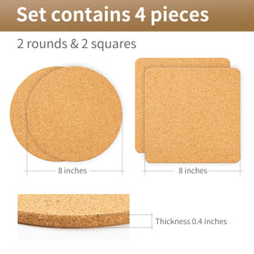 Cazzon cork trivets close-up reveals natural texture and durable heat resistance.