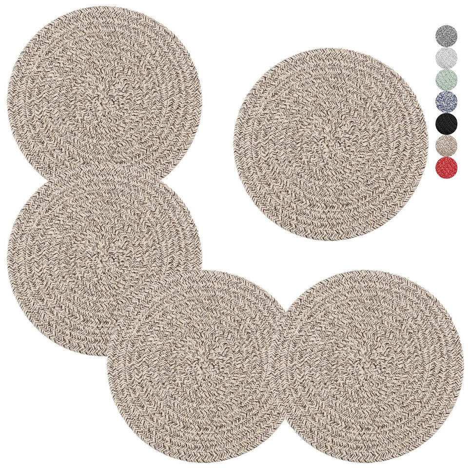 Cazzon 8 inch hot pad set protects counters from heat and adds farmhouse charm.