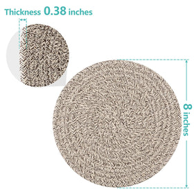 Cazzon brown mats used as plant underlays protect surfaces and decorate shelves.