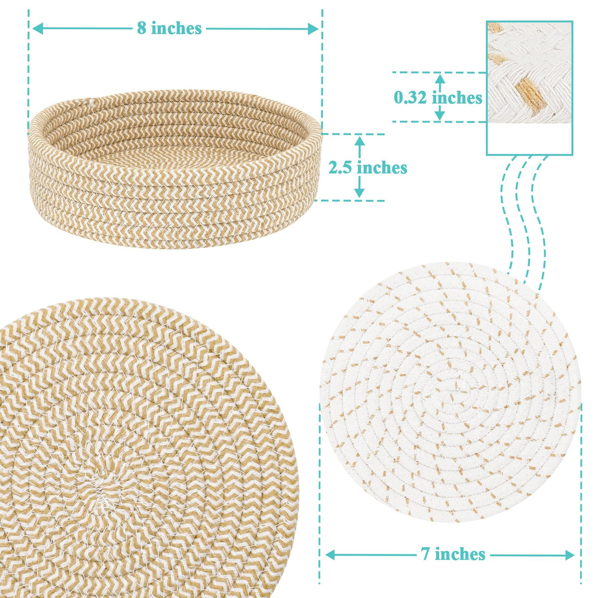 Cazzon trivets five-piece pack offers versatile heat protection and storage