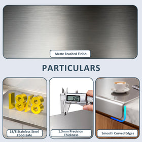 Cbtidaok matte brushed finish hides scratches and water spots.
