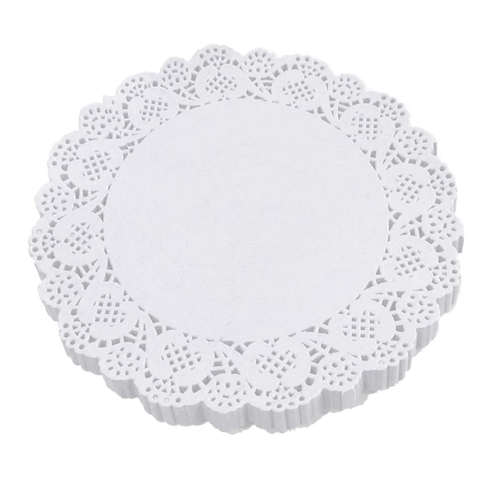 CC wonderland zone 8inch round doilies with lace add elegance to desserts