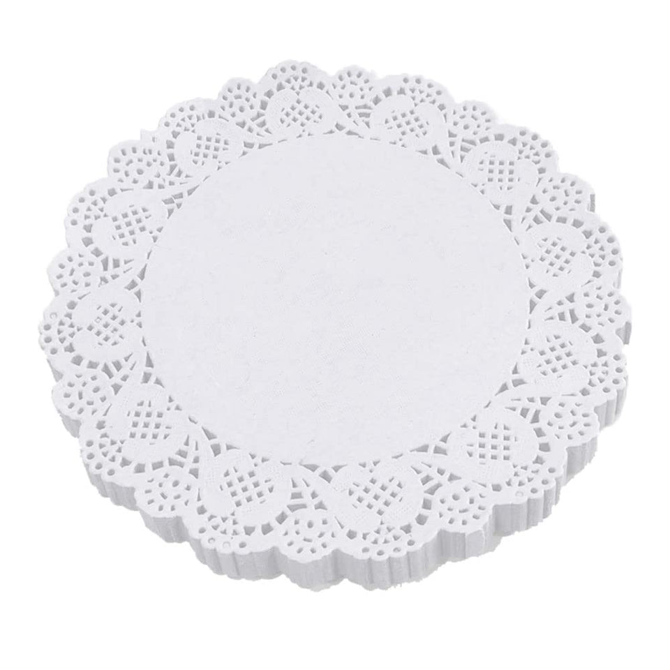 CC wonderland zone 8inch round doilies with lace add elegance to desserts