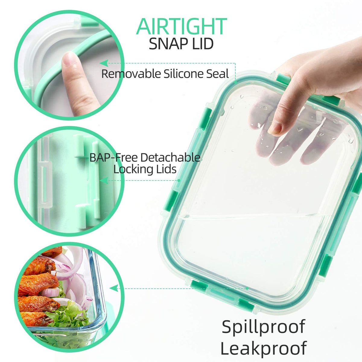 C CREST borosilicate glass oven-safe containers for versatile cooking.