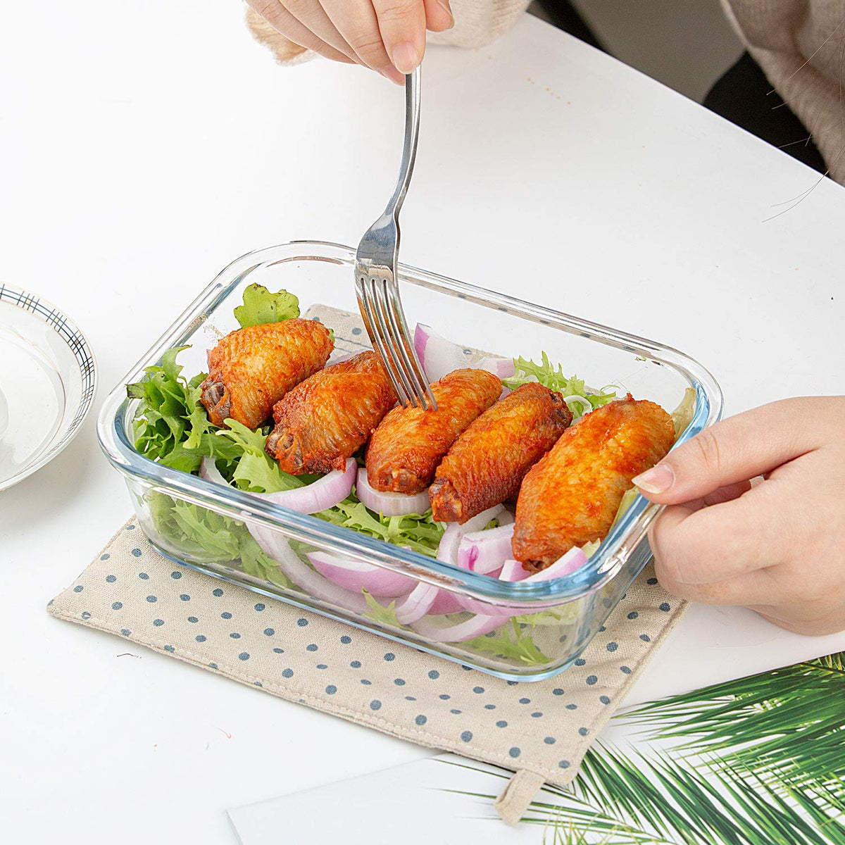 C CREST borosilicate glass dish highlighting durability