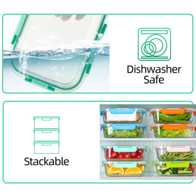 C CREST freezer-safe glass containers for batch freezing and later meals.
