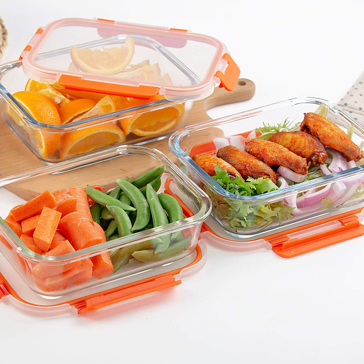 C CREST clear meal prep collection provides easy visibility and quick portioning.