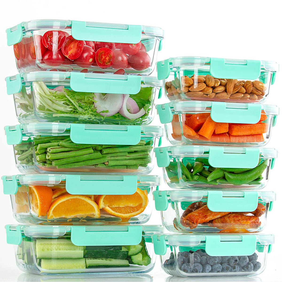 C CREST leak-proof containers with airtight silicone seals