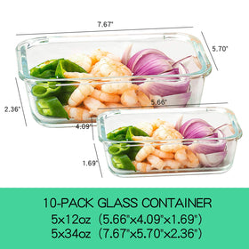 C CREST airtight glass containers keep foods fresh and reduce waste.
