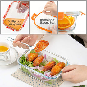 C CREST oven-safe glass container withstands high heat for versatile cooking and reheating.