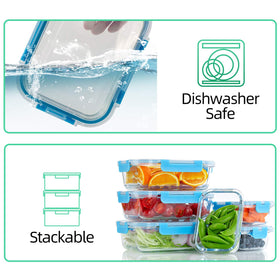 C CREST stackable glass containers saving kitchen space