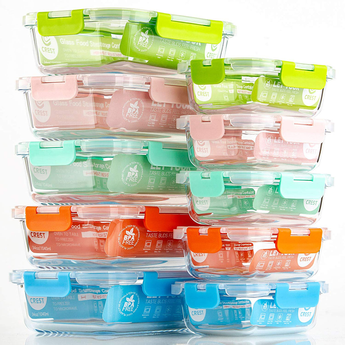 C CREST lids are top-rack dishwasher-safe for easy cleanup.
