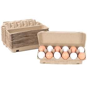 Ccuiicy 15-pack egg cartons bulk with sturdy natural pulp protection for fresh eggs.