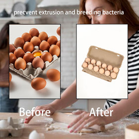 Ccuiicy natural paper pulp egg cartons showcase eco-friendly material and protective packaging.