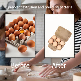 Ccuiicy sturdy egg carton holder keeps eggs secure and stackable