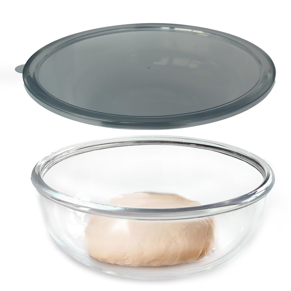 CD HOME large glass mixing bowl with lid for easy monitoring and prep