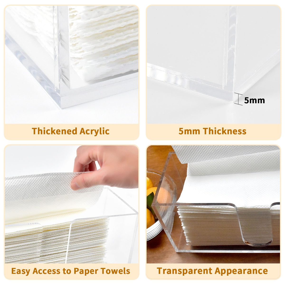 CDIVEFTN durable 5mm acrylic construction emphasizing sturdy, scratch-resistant surface.