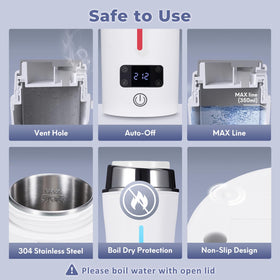 Ceaplot travel kettle has a 350 ml capacity for handy personal use