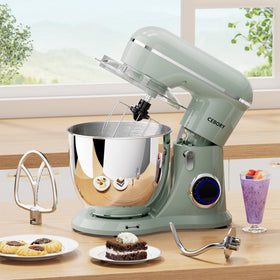 CEBORY whisk attachment in action for airy batters and light cakes.