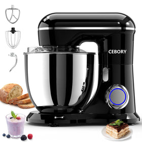 CEBORY 3-in-1 stand mixer with a 6.5-quart bowl for versatile baking