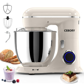 CEBORY 3-in-1 stand mixer with large bowl for versatile baking tasks