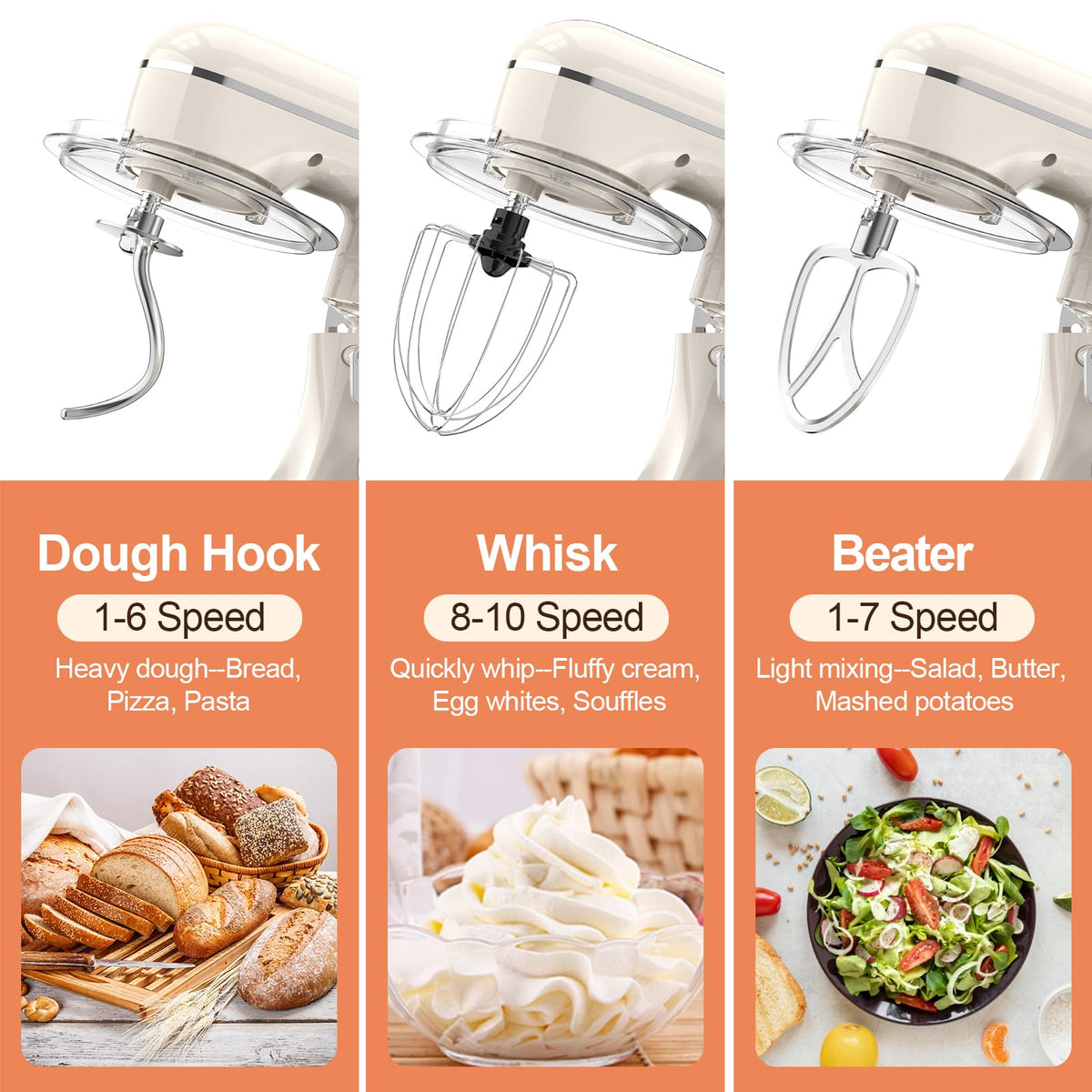 CEBORY beater attachment creating smooth batters and creams