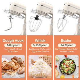 CEBORY beater attachment creating smooth batters and creams