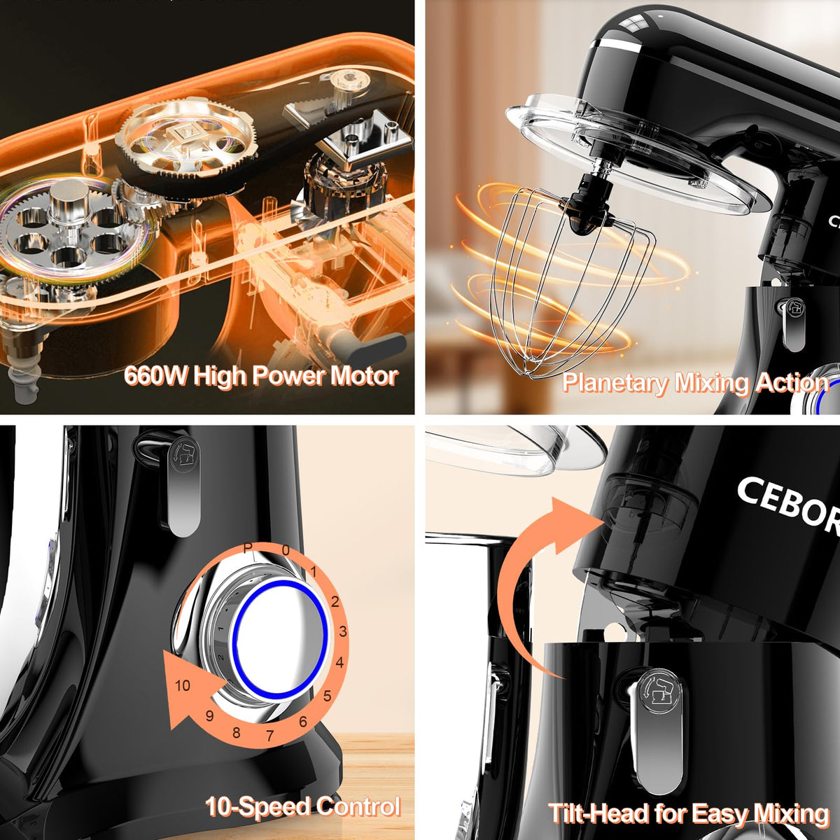 CEBORY DC motor delivers robust power for dense doughs