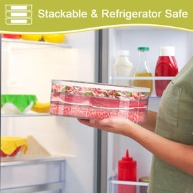 Cecnamt airtight lid preserves aroma and freshness for meal prep portions.