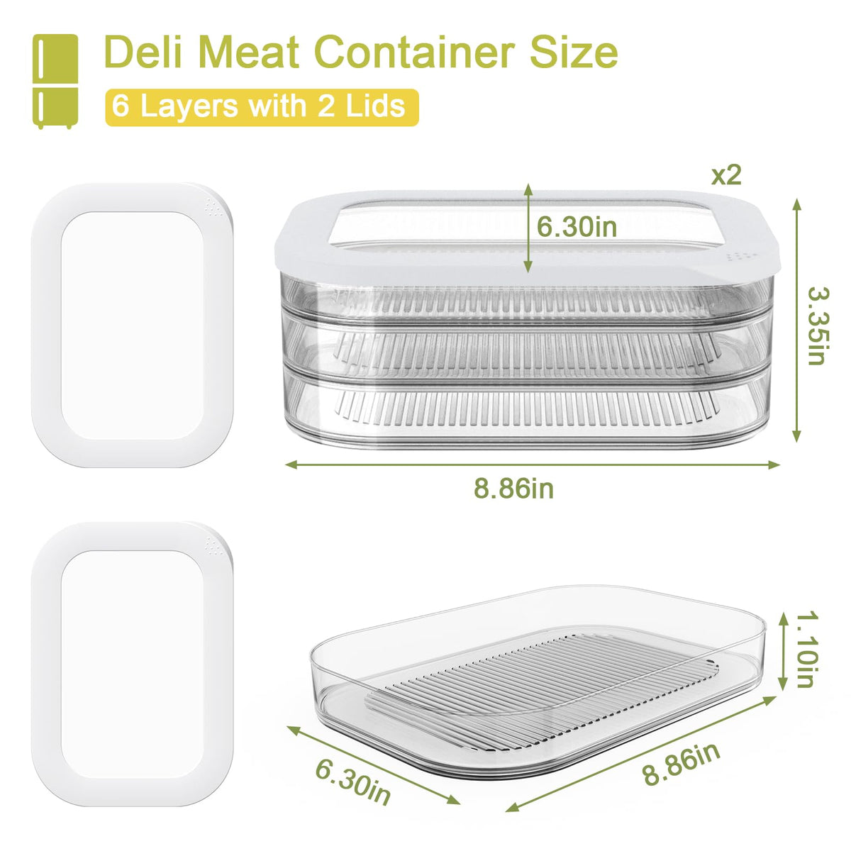 Cecnamt cheese and salami storage box reduces fridge clutter while protecting flavors.
