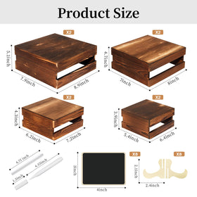 Cecnamt dessert display stand closeup highlights natural wood grain and warmth.