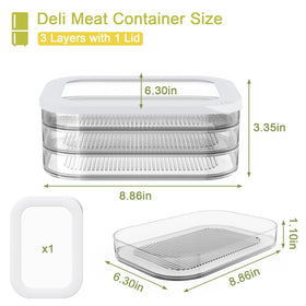 Cecnamt silicone lid for airtight seal on deli containers enhances freshness.