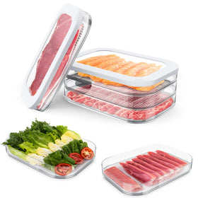 Cecnamt stackable deli container with drainage groove for moisture management and extended freshness.