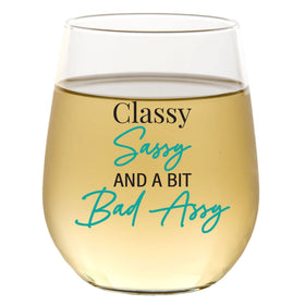 CEDAR CRATE MARKET funny wine glass 15 oz stemless for entertaining and gifting.
