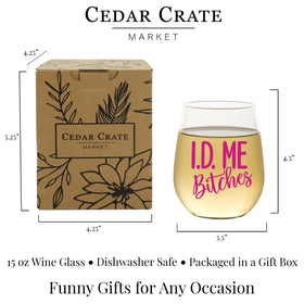 CEDAR CRATE MARKET made-in-USA glass, supporting domestic production.