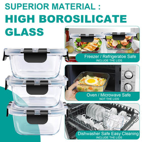 Cedarol 3-pack bariatric meal containers for organized breakfasts and lunches.