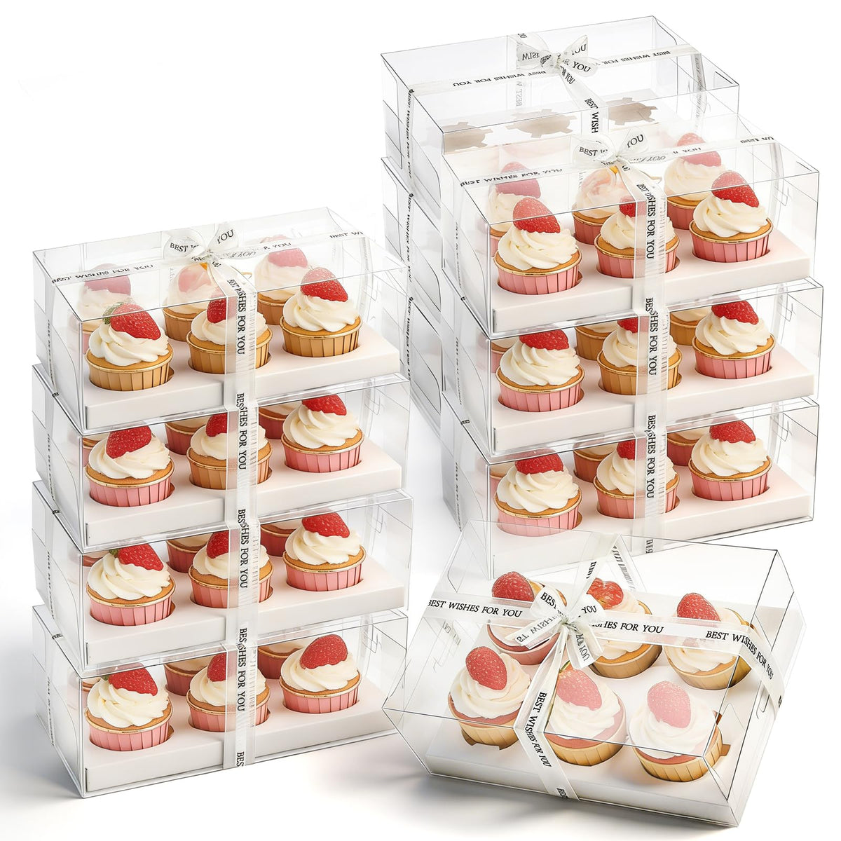 Cedilis clear cupcake boxes showcase treats clearly for gifting.