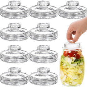 Cedilis 9-pack glass fermentation weights keep vegetables submerged in brine for consistent ferments.
