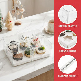 Cedilis BPA-free plastic ensures safe, durable cupcake presentation.