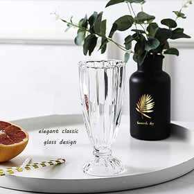 Cedilis heavy-base-soda-glasses provide stability and vintage charm on any counter.