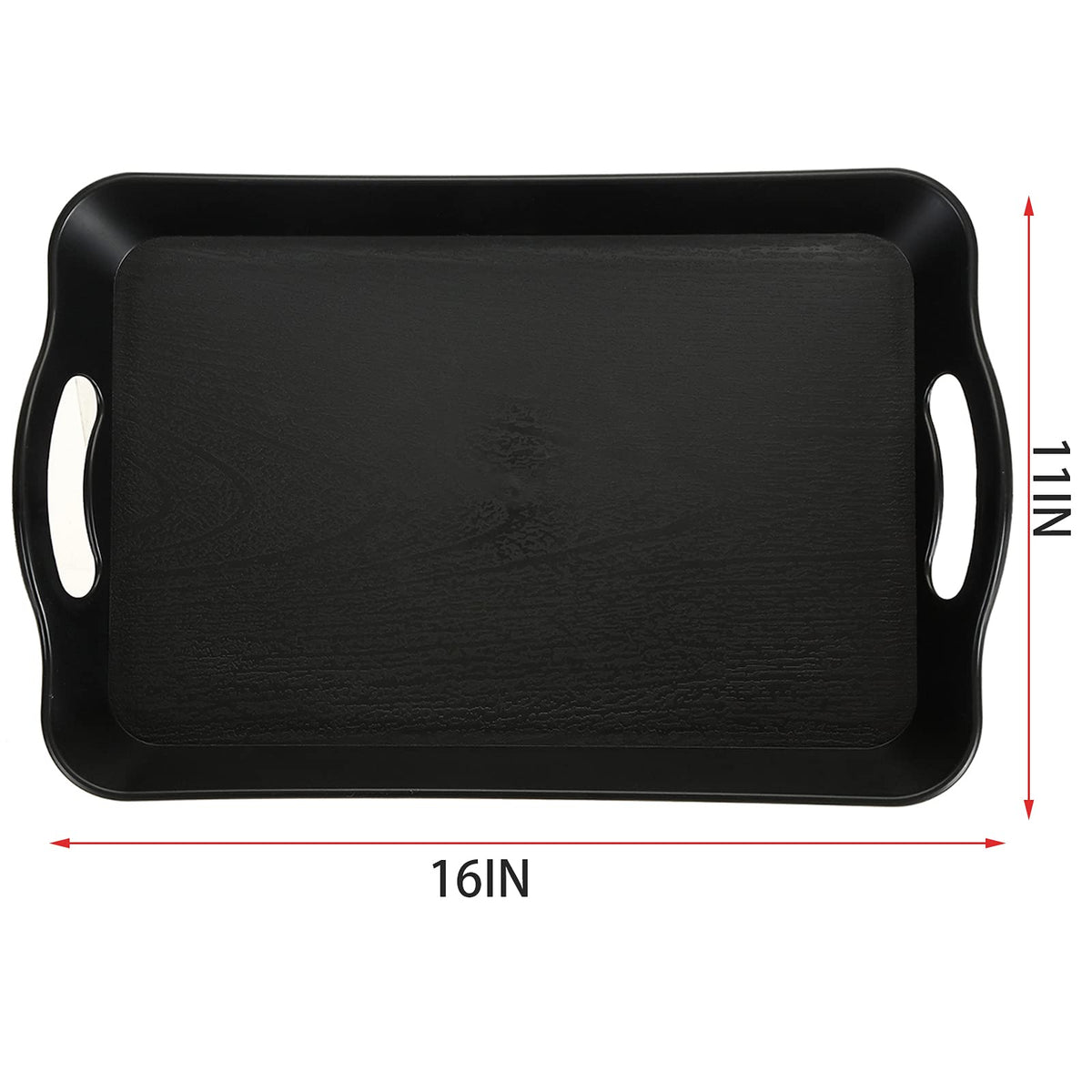 Cedilis rectangular tray 16 by 11 inches for versatile dining and serving.
