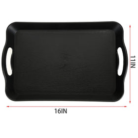 Cedilis rectangular tray 16 by 11 inches for versatile dining and serving.