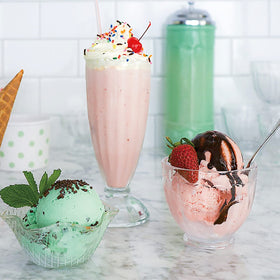 Cedilis retro-soda-fountain-design adds nostalgic flair with stable footed base.