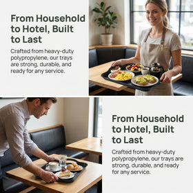 Cedilis versatile trays ideal for restaurants, hotels, and cafes.