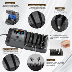 Ceelpeopar 3-stage sharpener bottom plate keeps workspace clean